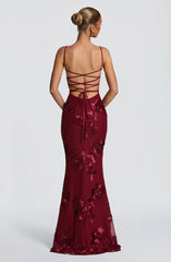 Nefertiti Maxi Dress - Burgundy