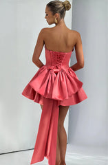 Trinity Mini Dress - Coral Pink