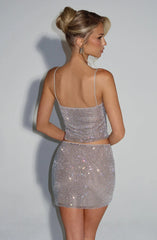 Nila Mini Skirt - Silver