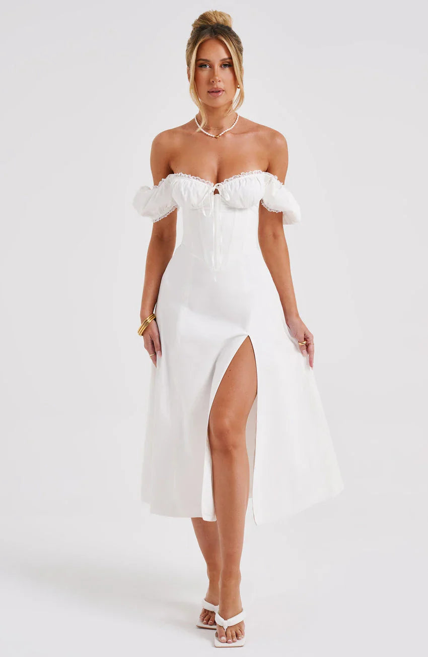 lucy one shoulder midi dress - ivory Lucy One Shoulder Midi Dress Ivory This Dress Never Misses ?, Shop Our One Shoulder Pearl Satin Maxi Dress In White At ?, Love, Lucy ?, #lucyintheskydress #lucyintheskystore #formaldresses