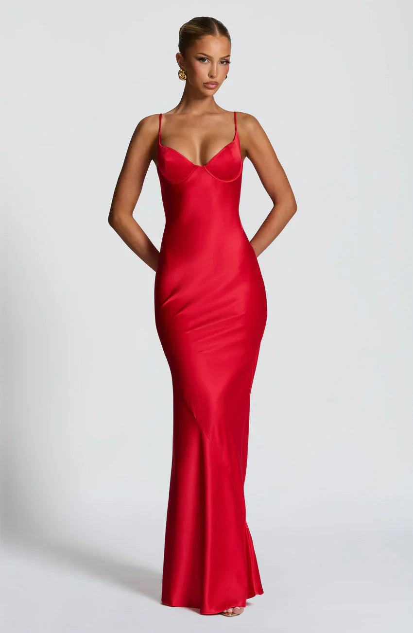 Athena Maxi Dress - Red